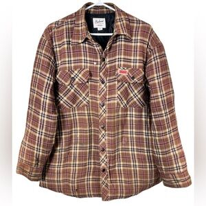 Buckeye by Dickies Vintage Workwear Shirt Jacket, M, Shacket Brown Plaid